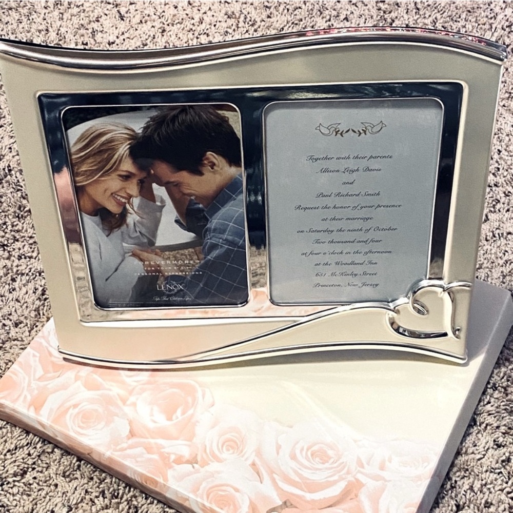 Lenox Silver Accented Picture Frame with Heart Design
